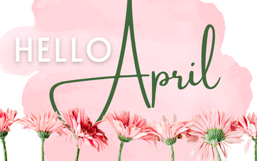 Pink Modern Hello April (Facebook Post)